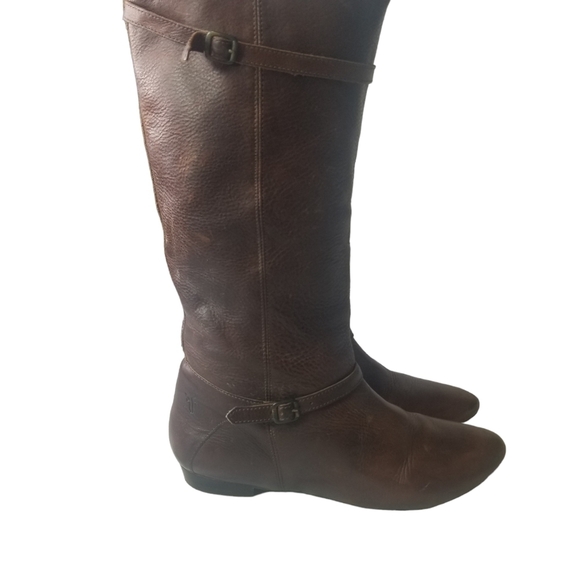 Frye Bonnie brown leather riding boots - Picture 1 of 12